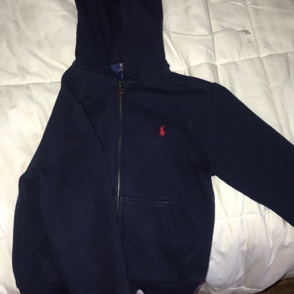 kids polo zip up sweatshirt